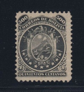 Bolivia, Scott 14, MNG (no gum), signed A. Diena (small corner perf crease)