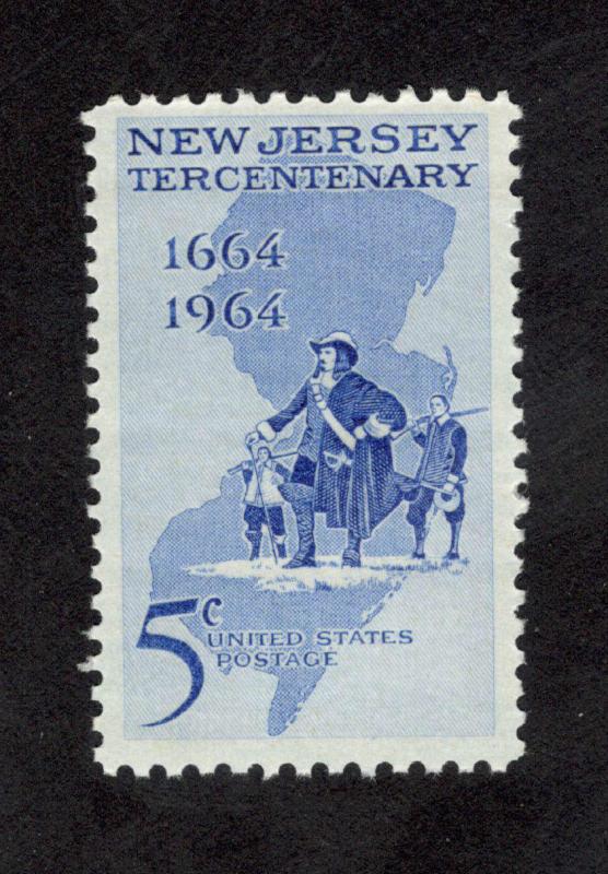 1247 New Jersey Tercentenary US Postage Single Mint/nh (Free Shipping)