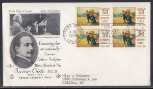 Canada Scott 492 Rose Craft FDC - Suzor-Cote
