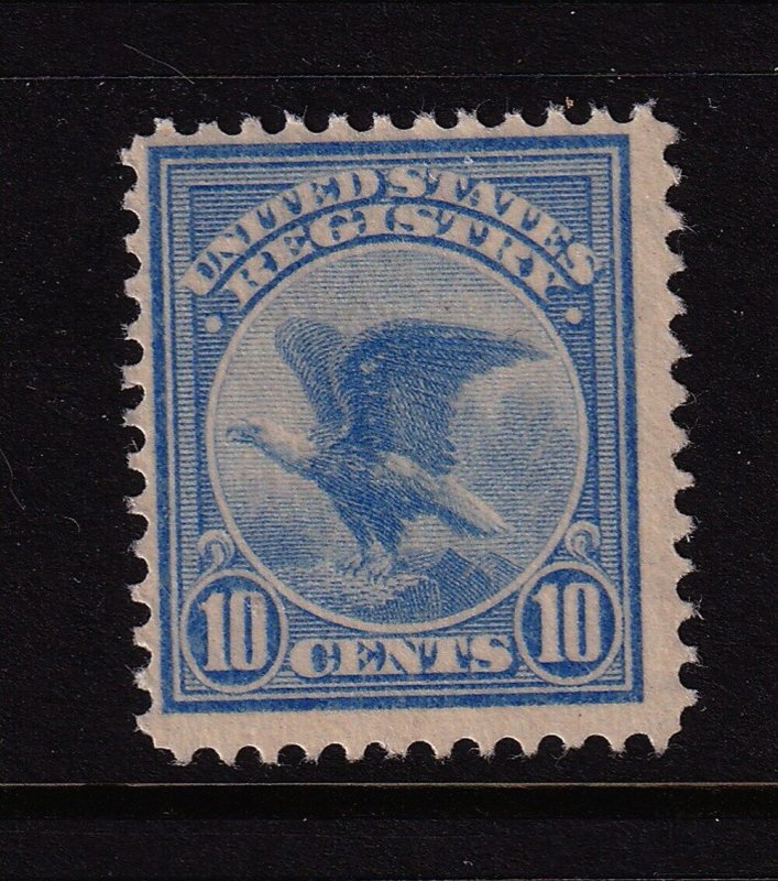 1911 Registry 10c ultramarine Sc F1 MNH CV $160 Registered Mail (D