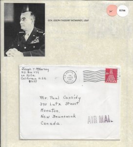 1970 Gen Joseph McNarney, USAF to Moncton, Canada (52758)