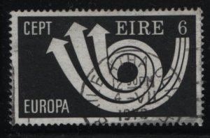 Ireland 1973 used Sc 330 6p Post Horns of arrows EUROPA