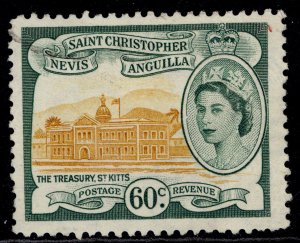 ST CHRISTOPHER, NEVIS & ANGUILLA QEII SG116, 60c ochre & deep green, FINE USED.