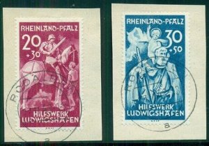 GERMANY #6NB1-2, Complete set, used on piece, VF, Scott $100.00