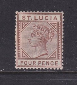 St. Lucia, Scott 33a (SG 34), MNG (no gum)