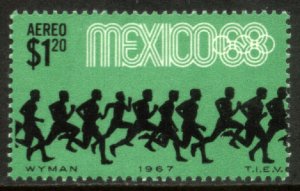 MEXICO C329, $1.20P Runners 3rd Pre-Olympic Set 1967. MINT, NH. VF.