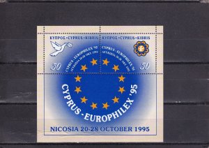 SA04 Cyprus 1995 Stamp Exhibition Europhilex '95 minisheet