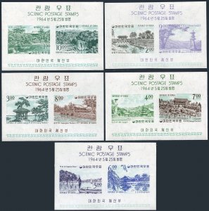 Korea South 439a-443a,MNH.Mi Bl.186-190. Views 1964.Palaces,Gardens,Falls,Gates,