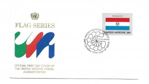 United Nations #437 Flag Series 1984, Paraguay UN Official Geneva FDC