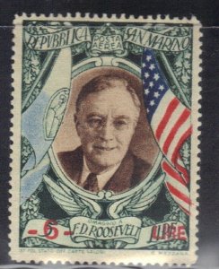 SAN MARINO SC# 257i **MNH** 1947 OVERPRINT  6L on 5L  SEE SCAN