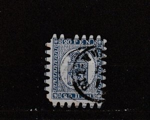 Finland  Scott#  9  Used  (1866 Coat of Arms)