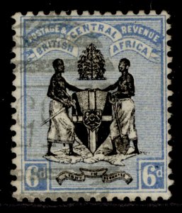 NYASALAND - BCA QV SG24, 6d black & blue, FINE USED.