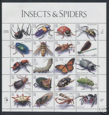 US Scott # 3351  Insects and Spiders Sheet of 20 MNH