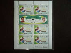 Stamps - Nevis - Scott# 135-136 - Mint Never Hinged Souvenir Sheet