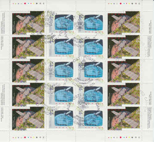 Canada 1992 Canada in Space Pane, #1441-1442 Used
