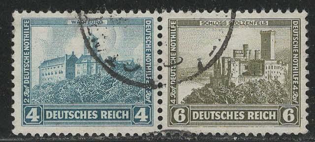 Germany Scott # B44, B45, used, se-tenant, Mi# W43