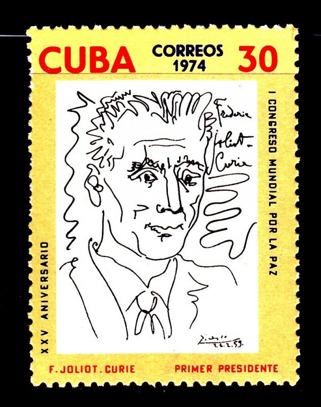 Cuba 1945 MNH 1974 1st World Peace Congress 25th Anniversary Issue