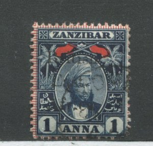 British East Africa overprinted on Zanzibar 1 anna used