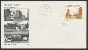 1978 #723 50c Prairie Street Definitive FDC SCS Cachet Calgary ALTA CDS