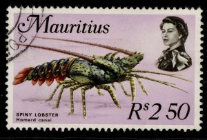 MAURITIUS QEII SG397, 1969 2r 50 spiny lobster, FINE USED.