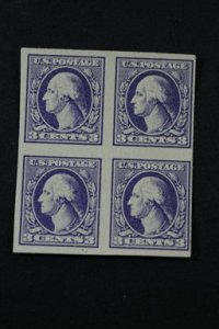 United States #535 Imperf Washington Block of Four MNH