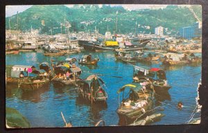 1960 Hong Kong Picture Postcard Cover To Selangor Malaya Harbour View