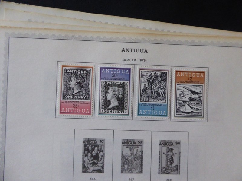 Antigua 1976-1984 Stamp Collection on Alb Pgs