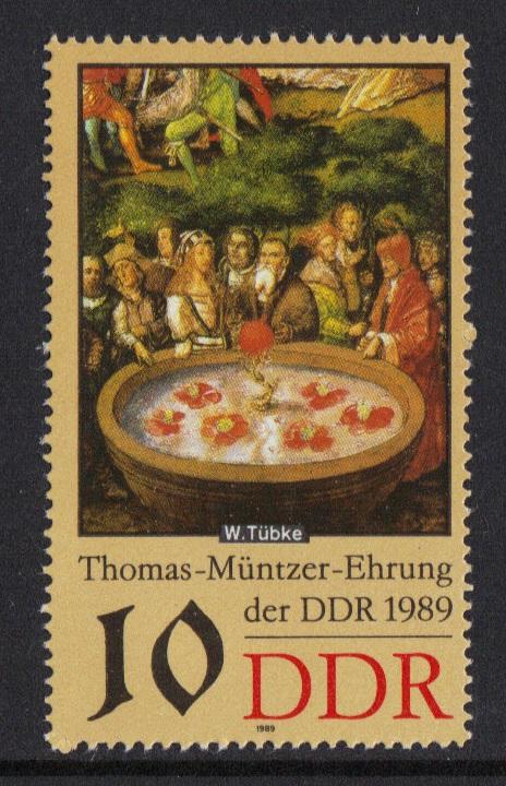 Germany  DDR  1989 MNH Thomas Muntzer 10 Pf   #