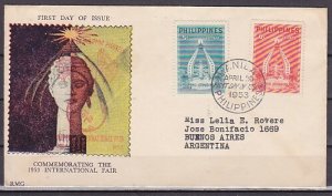 Philippines, Scott cat. 585-586. International Fair issue. First day cover. ^