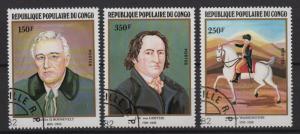 Congo, People's Rep 1982 - Scott 636-638  (3) - Portraits