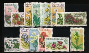 FALKLAND ISLANDS 166-179 USED F-VF QEII FLOWERS