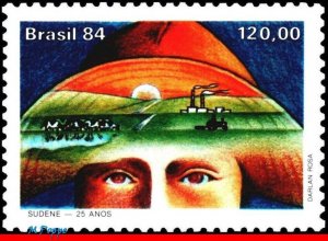 1969 BRAZIL 1984 SUDENE, NORTH-EASTERN DEVELOPMENT, TRACTOR FARM, RHM C-1437 MNH