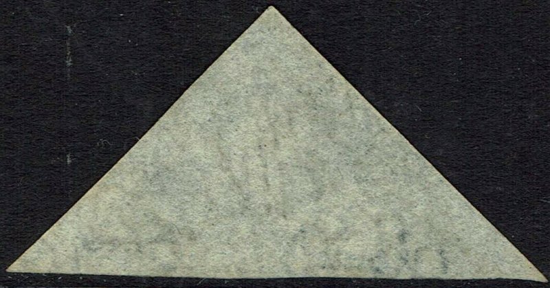 CAPE OF GOOD HOPE 1863 TRIANGLE 4D STEEL BLUE DLR PRINTING USED 