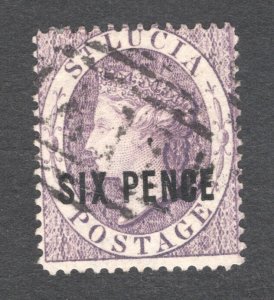 St. Lucia, Scott #22   F/VF, Used, Queen Victoria, CV $50.00 ...... 6010012