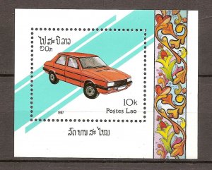 Laos - 1987 - Mi. Sheet 117 (Cars) - MNH - LA006