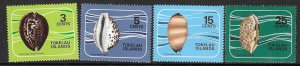 TOKELAU ISLANDS SG41/4 1974 SHELLS  MNH