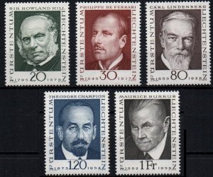 Liechtenstein # 447 - 451 MNH