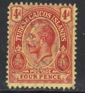 Turks & Caicos # 30, King George V, Used, 1/3 Cat.