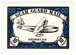 (I.B) Guam Local Post : Guam Guard Mail 10c (Sikorsky)