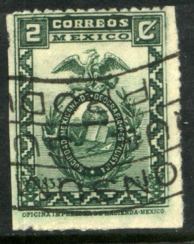 MEXICO 684 2cents Soc of Geography and Statistics USED (488)