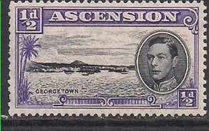 Ascension Island 1944 - 53 KGV1 1/2d Black & Violet George Town MM SG 38b (D1...