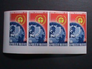 ​MALDIVES -1972-SC# 415 UN CONFERENCE FOR HUMAN ENVIRONMENTS MNH IMPERF- BLOCK