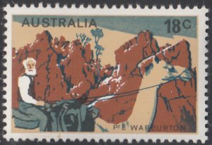 Australia 1976 MNH Sc #634 18c Peter Warburton on camel Explorers