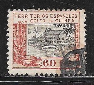 Spanish Guinea 205: 60c Nipa House, used, F-VF