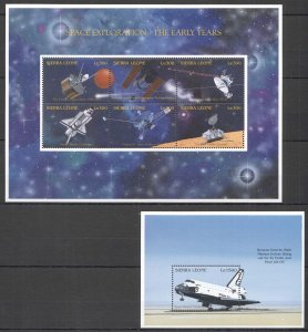 A1090 Sierra Leone Space Exploration The Early Years 1Bl+1Kb Mnh