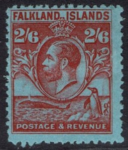 FALKLAND ISLANDS 1929 KGV WHALE AND PENGUIN 2/6