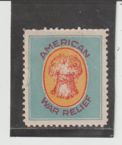 US AMERICAN WAR RELIEF POSTER STAMP 1940-1945 MINT OG LH Thin