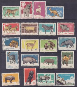 Cuba 888-907 MNH OG 1964 Havana Zoo Animals Full 20 Stamp Set Very Fine