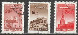 C262-3,C269 Hungary Air Mail Mint OGNH w/cancel