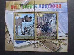 CONGO STAMP-2007 WALT DISNEY CARTOON- ARISTOCATS -CTO S/S SHEET #1